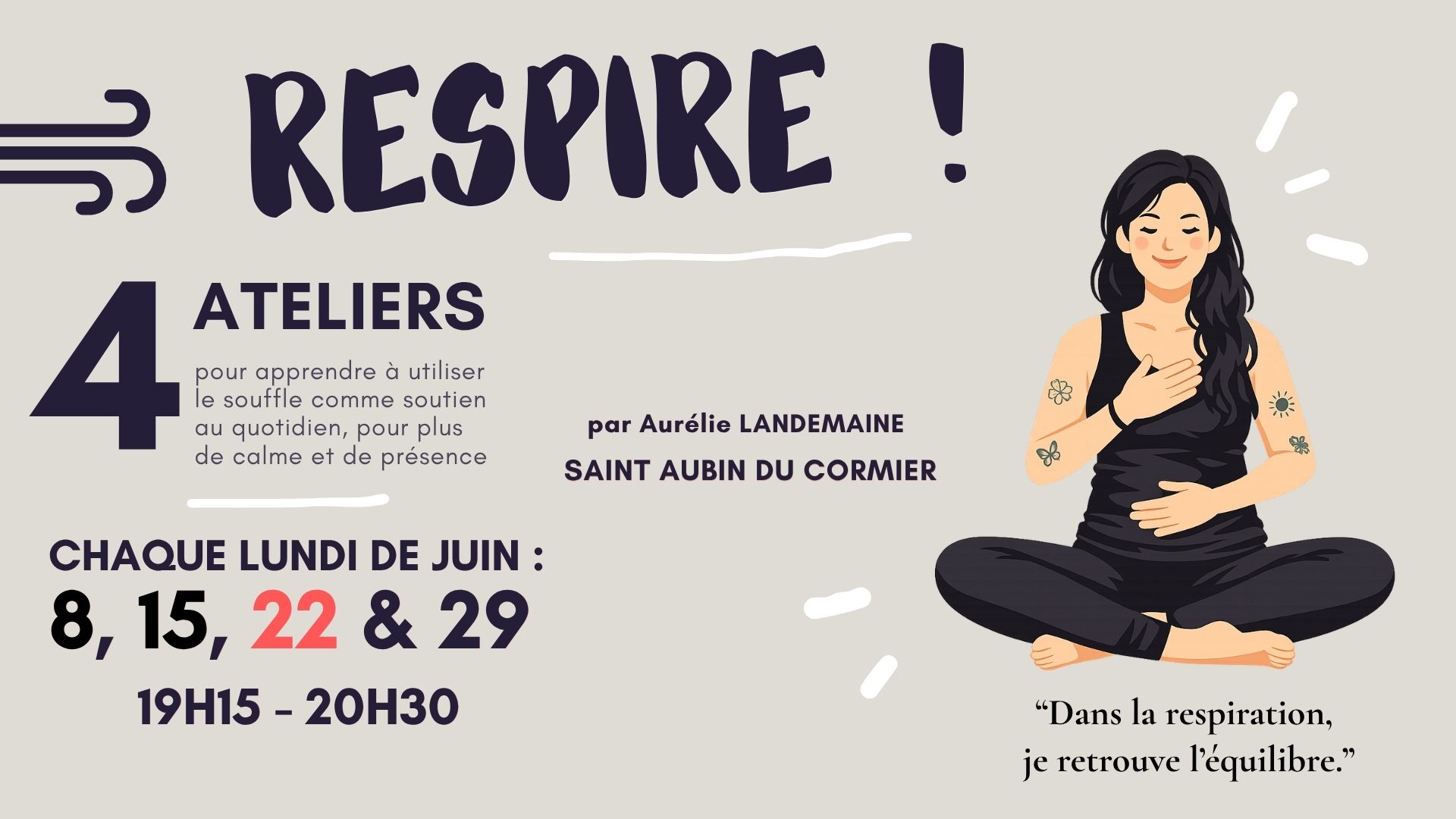 Atelier respiration saint aubin du cormier