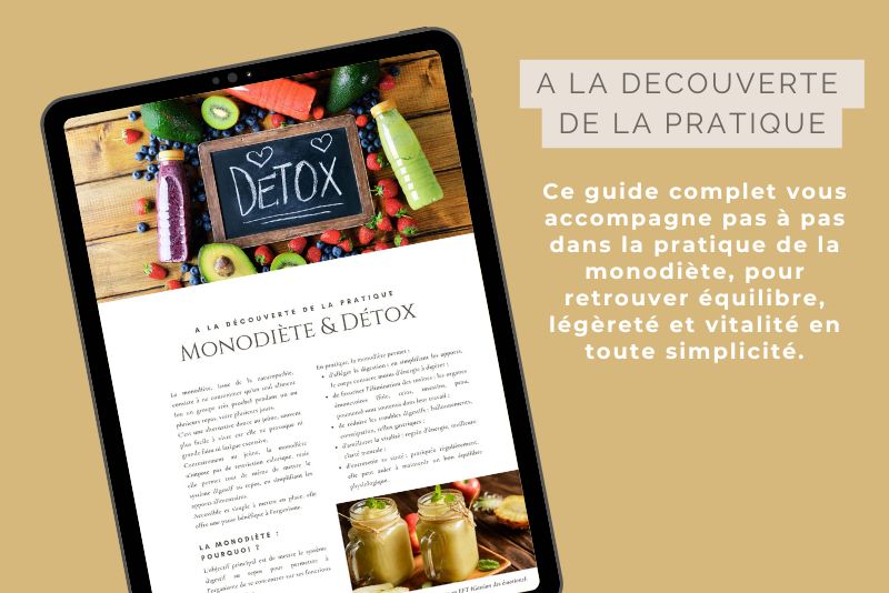 e-book sur le sujet de la monodiète et détox approche naturopathique. droits d'auteur : aurelie landemaine
